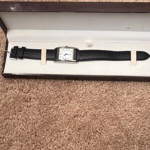 Coach Silver Case Tan Leather Watch